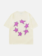T-Shirt mit Schaumdruck und Sternenmuster